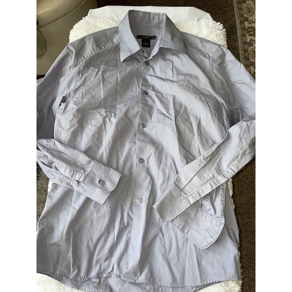 Clothes Brand Men’s Sz. M Gray/ Purple Button Down Oxford. Great Item